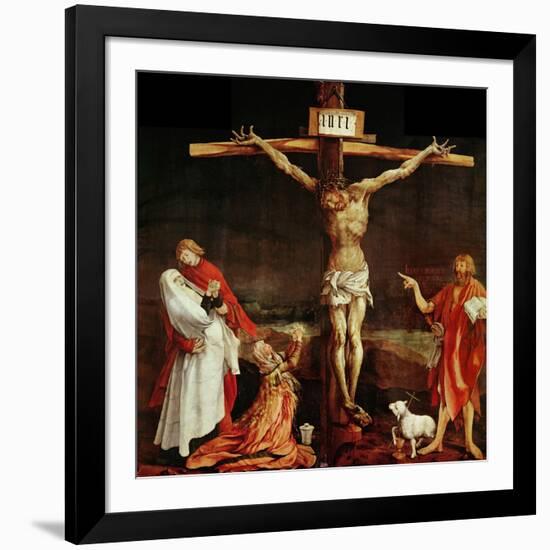 Crucifixion, a Panel from the Isenheim Altar, Limewood (Around 1515)-Matthias Gr?newald-Framed Giclee Print