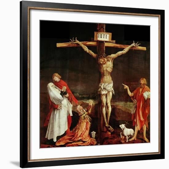 Crucifixion, a Panel from the Isenheim Altar, Limewood (Around 1515)-Matthias Gr?newald-Framed Giclee Print