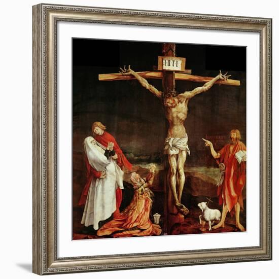 Crucifixion, a Panel from the Isenheim Altar, Limewood (Around 1515)-Matthias Gr?newald-Framed Giclee Print