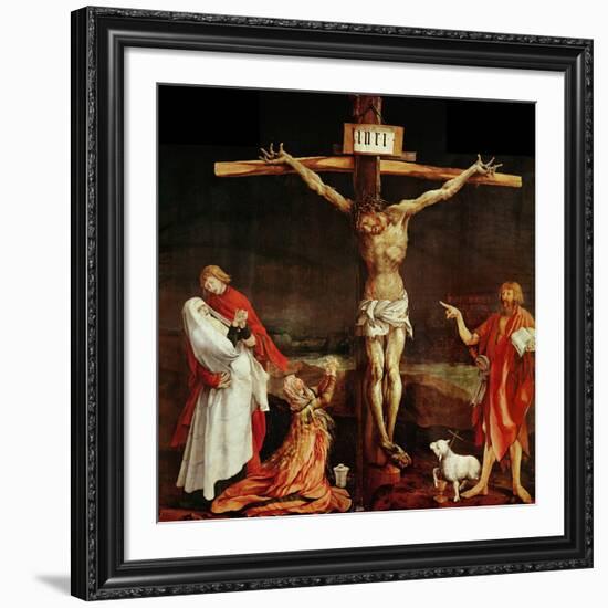 Crucifixion, a Panel from the Isenheim Altar, Limewood (Around 1515)-Matthias Gr?newald-Framed Giclee Print