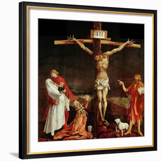 Crucifixion, a Panel from the Isenheim Altar, Limewood (Around 1515)-Matthias Gr?newald-Framed Giclee Print