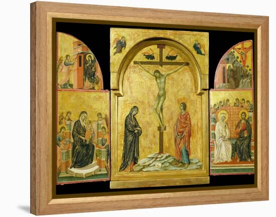 Crucifixion Altarpiece-Duccio di Buoninsegna-Framed Premier Image Canvas