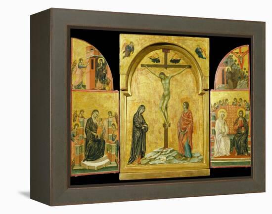 Crucifixion Altarpiece-Duccio di Buoninsegna-Framed Premier Image Canvas