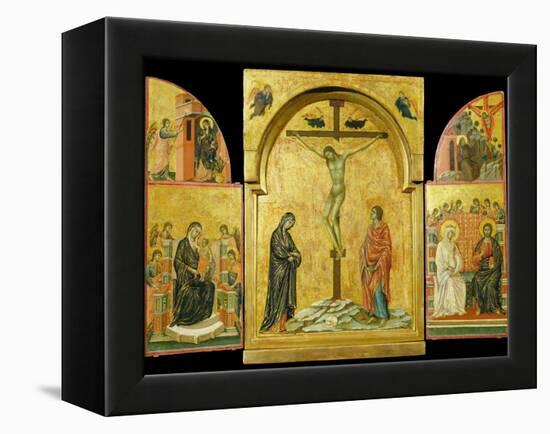 Crucifixion Altarpiece-Duccio di Buoninsegna-Framed Premier Image Canvas