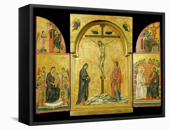 Crucifixion Altarpiece-Duccio di Buoninsegna-Framed Premier Image Canvas