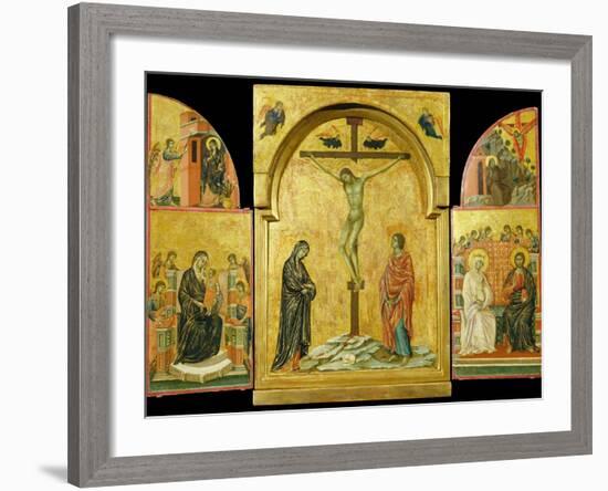 Crucifixion Altarpiece-Duccio di Buoninsegna-Framed Photographic Print