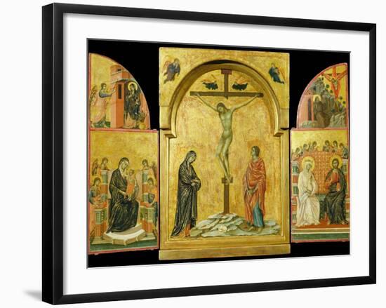 Crucifixion Altarpiece-Duccio di Buoninsegna-Framed Photographic Print