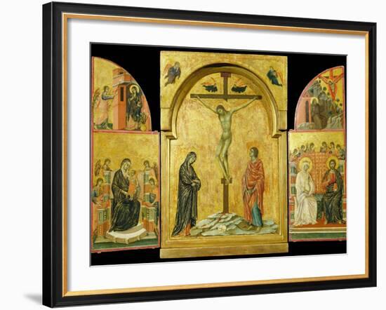 Crucifixion Altarpiece-Duccio di Buoninsegna-Framed Photographic Print