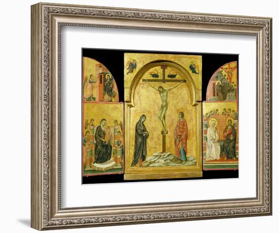 Crucifixion Altarpiece-Duccio di Buoninsegna-Framed Photographic Print