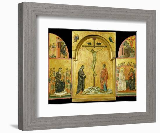 Crucifixion Altarpiece-Duccio di Buoninsegna-Framed Photographic Print