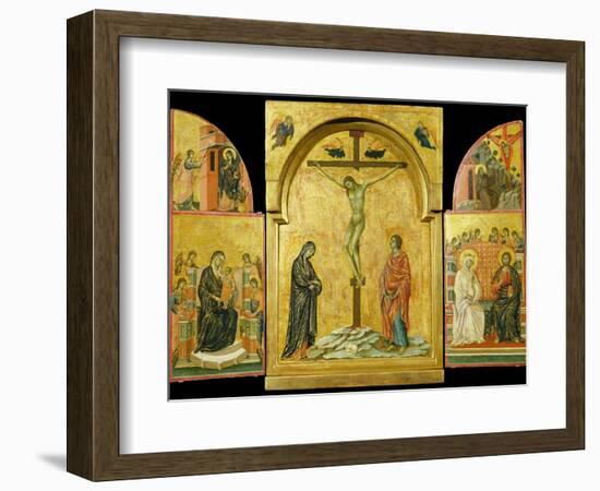 Crucifixion Altarpiece-Duccio di Buoninsegna-Framed Photographic Print