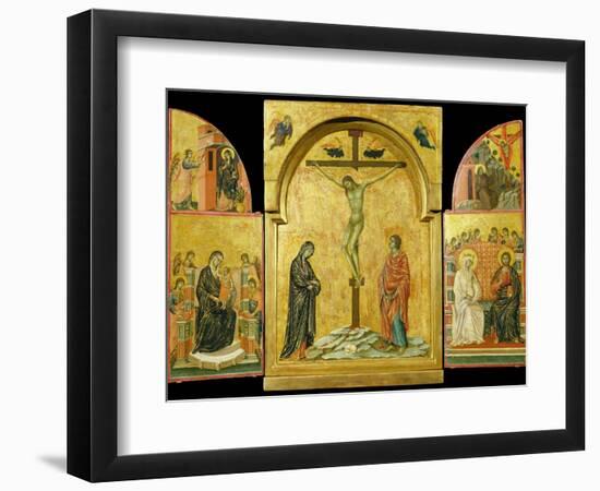 Crucifixion Altarpiece-Duccio di Buoninsegna-Framed Photographic Print