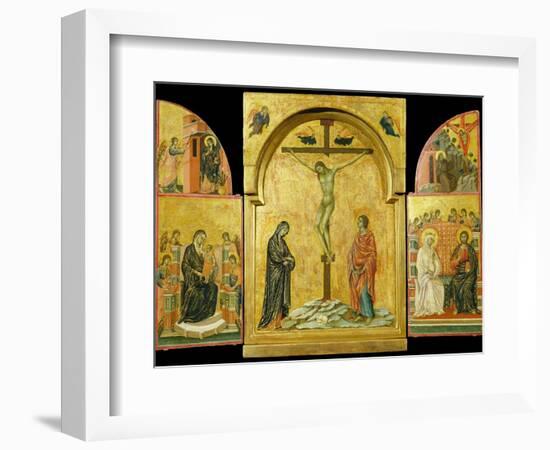 Crucifixion Altarpiece-Duccio di Buoninsegna-Framed Photographic Print