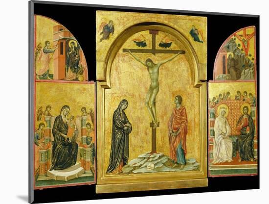 Crucifixion Altarpiece-Duccio di Buoninsegna-Mounted Photographic Print
