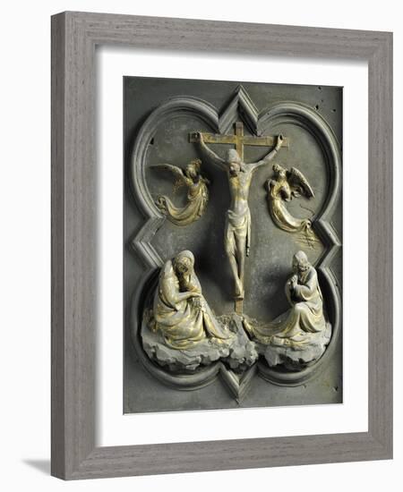 Crucifixion, Bronze Panel-Lorenzo Ghiberti-Framed Giclee Print