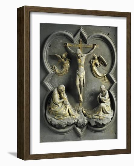 Crucifixion, Bronze Panel-Lorenzo Ghiberti-Framed Giclee Print