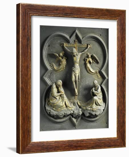 Crucifixion, Bronze Panel-Lorenzo Ghiberti-Framed Giclee Print