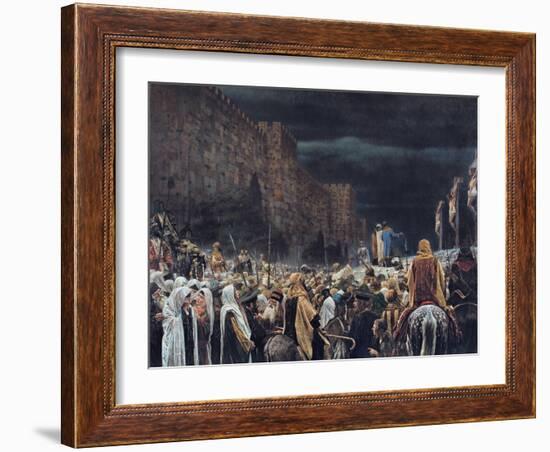 Crucifixion by the Romans, 1887-Vasili Vasilievich Vereshchagin-Framed Giclee Print