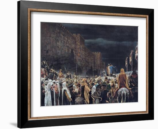 Crucifixion by the Romans, 1887-Vasili Vasilievich Vereshchagin-Framed Giclee Print