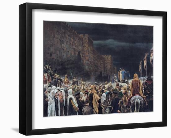 Crucifixion by the Romans, 1887-Vasili Vasilievich Vereshchagin-Framed Giclee Print