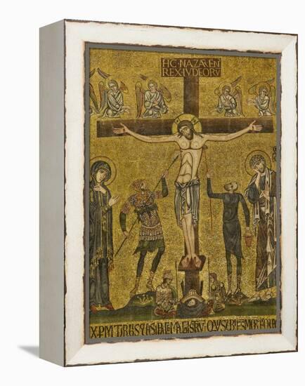 Crucifixion. Central dome. Arch. St. Mark's Basilica, Venice, Italy 10th c.-null-Framed Stretched Canvas
