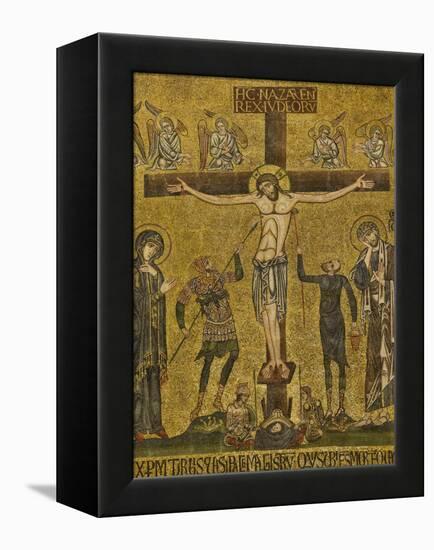 Crucifixion. Central dome. Arch. St. Mark's Basilica, Venice, Italy 10th c.-null-Framed Stretched Canvas