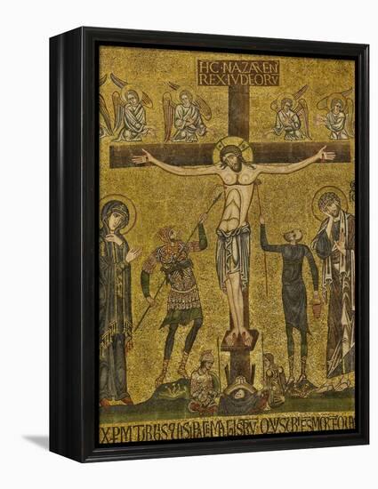 Crucifixion. Central dome. Arch. St. Mark's Basilica, Venice, Italy 10th c.-null-Framed Stretched Canvas