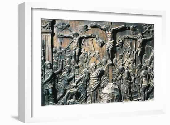 Crucifixion, Detail from the Left Pulpit-null-Framed Giclee Print