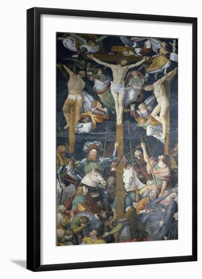 Crucifixion, Fresco-Gaudenzio Ferrari-Framed Giclee Print