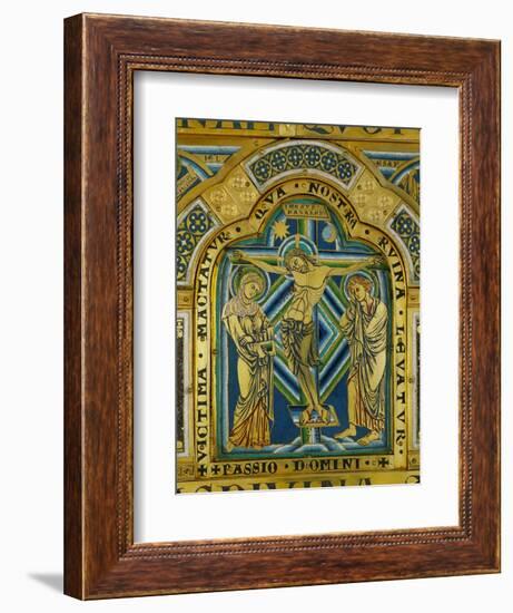 Crucifixion, from the Verdun Altar, 12th CE, Enamel-Nicholas of Verdun-Framed Giclee Print