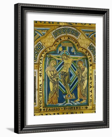 Crucifixion, from the Verdun Altar, 12th CE, Enamel-Nicholas of Verdun-Framed Giclee Print