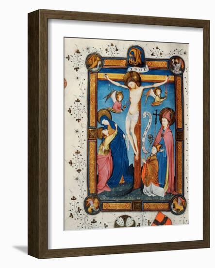 Crucifixion, Illustration from the Missal of Master Pancratino, C. 1430 (Vellum)-Italian-Framed Giclee Print