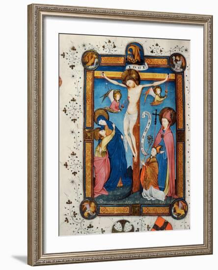 Crucifixion, Illustration from the Missal of Master Pancratino, C. 1430 (Vellum)-Italian-Framed Giclee Print