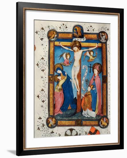 Crucifixion, Illustration from the Missal of Master Pancratino, C. 1430 (Vellum)-Italian-Framed Giclee Print