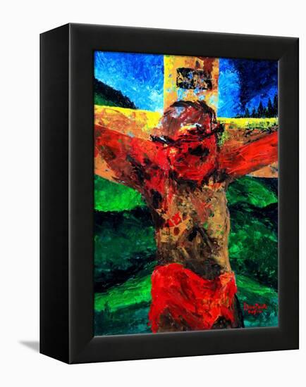 Crucifixion- it Is Finished, 2009-Patricia Brintle-Framed Premier Image Canvas