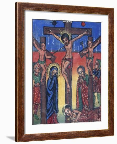 Crucifixion, Manuscript in Museum of Church of St Mary of Zion-null-Framed Giclee Print