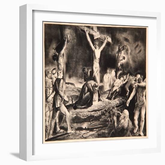 Crucifixion of Christ, 1923-George Wesley Bellows-Framed Giclee Print