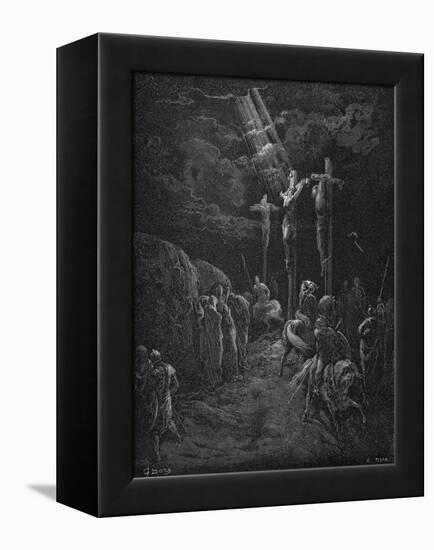 Crucifixion of Jesus-Gustave Dore-Framed Premier Image Canvas