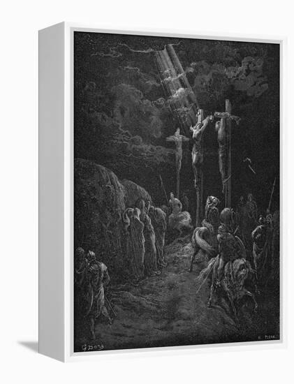 Crucifixion of Jesus-Gustave Dore-Framed Premier Image Canvas
