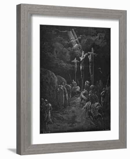 Crucifixion of Jesus-Gustave Dore-Framed Giclee Print