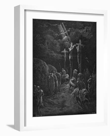 Crucifixion of Jesus-Gustave Dore-Framed Giclee Print