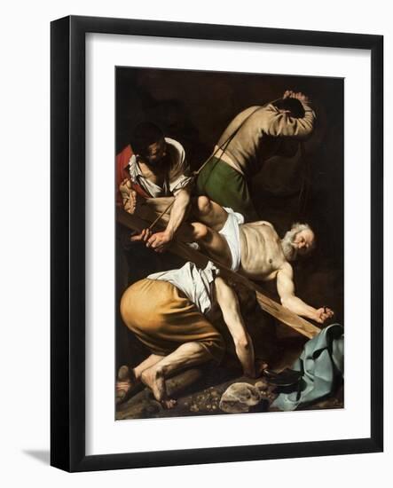 Crucifixion of Saint Peter by Caravaggio-null-Framed Giclee Print