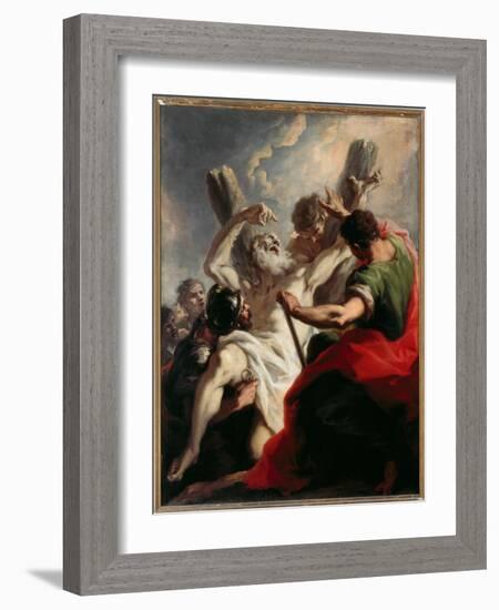 Crucifixion of St Andrew-Giovanni Antonio Pellegrini-Framed Giclee Print