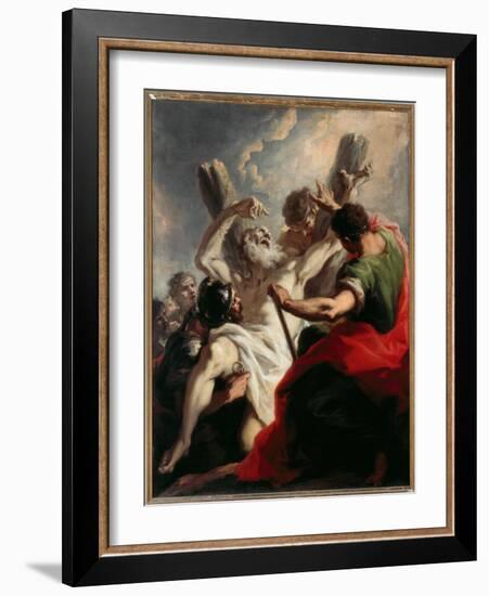 Crucifixion of St Andrew-Giovanni Antonio Pellegrini-Framed Giclee Print