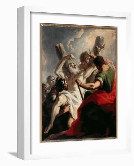 Crucifixion of St Andrew-Giovanni Antonio Pellegrini-Framed Giclee Print