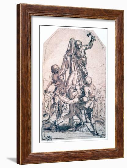 Crucifixion of St Peter, C1600-1642-Guido Reni-Framed Giclee Print