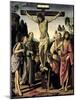 Crucifixion, Saints Jerome, Francis, Mary Magdalene, John the Baptist, Giovanni Colombini-Pietro Perugino-Mounted Giclee Print