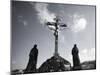 Crucifixion Statue, Charles Bridge, Prague, Czech Republic-Jon Arnold-Mounted Photographic Print
