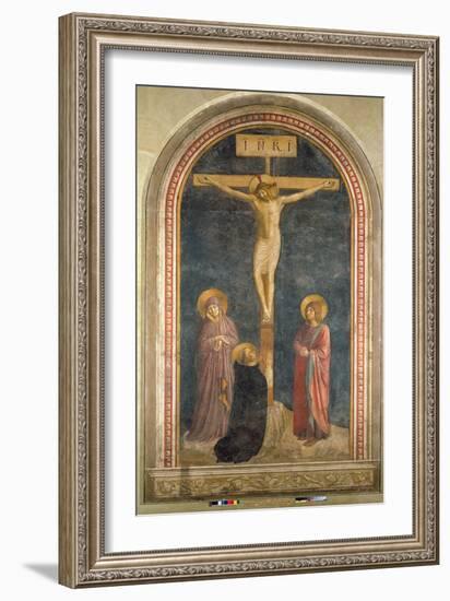 Crucifixion, Virgin, SS John the Evangelist and Dominic from the Convent of San Marco, c.1442-Fra Angelico-Framed Giclee Print