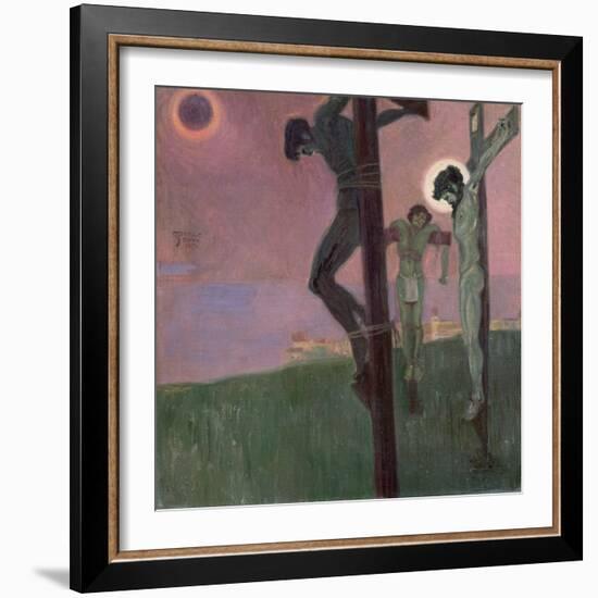 Crucifixion with Darkened Sun-Egon Schiele-Framed Giclee Print